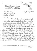Grote Reber to Alfred H. Joy re: AAS dues; description of current work in Hawaii
