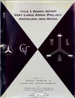 Title 1 Engineering Report, VLA Site Facilities Design, 1974