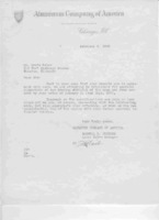 Letter accompanying blueprints