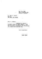 Grote Reber to Karl G. Jansky re: Sending copy of Cosmic Static