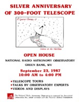 Silver Anniversary of 300 Foot Telescope, Open House, National Radio Astronomy Observatory, Green Bank, WV,  September 23, 1987, 10 AM to 4 PM