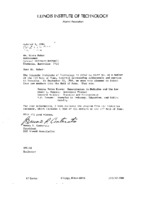 Bruno P. Conterato to Grote Reber re: 1984 inductions to Illinois Institute of Technology Hall of Fame