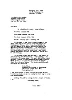 Grote Reber to Charles H. Schauer re: Schedule through Feb 1956; finances