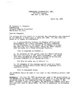 Correspondence: Richard M. Emberson to Franklin C. Sheppard, April 1956