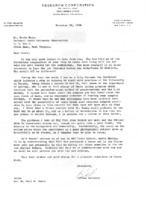 Alfred Kelleher to Grote Reber re: Reply to Reber&#039;s 11/14/1958 letter