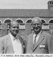 John D. Kraus and Erik Hallen, at Boulder CO URSI meeting