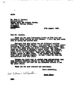 Grote Reber to Nick F. Lolonis re: GR&#039;s reply to Lolonis letter of 7/27/1965. Received seeds. Sending &quot;Reversed Bean Vines&quot; reprints