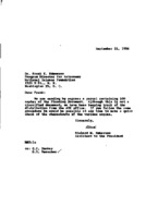Correspondence: Richard M. Emberson to Frank K. Edmonson, September 1956