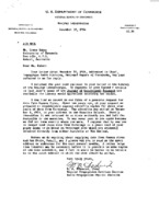 W. B. Chadwick to Grote Reber re: GR&#039;s letter 11/20/1956 referred to Chadwick; he requests copies of GR&#039;s Spread F article; Buenos Aires data GR requested will be sent if reliable address is given