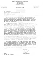 Alfred Kelleher to Grote Reber re: Reply to Reber&#039;s 11/14/1958 letter re: lava flows
