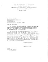 Correspondence from Patrick Palmer to D. S. Heeschen