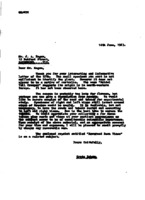 Grote Reber to J. A. Hogan re: GR asks Hogan to send samples of seed and tubers