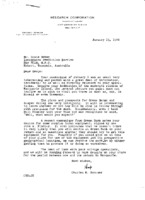 Charles H. Schauer to Grote Reber re: Comment of Reber&#039;s 1/6/1960 letter; acquisition by NRAO of surplus Loran equipment for Reber