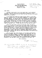 Ralph E. Wiliamson to Grote Reber re: Request for photos, biographical info, info on early days of radio astronomy