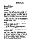 Grote Reber to J. L. Pawsey re: GR&#039;s reply to Pawsey&#039;s letter of 10/23/1953; cosmic rays; ionosphere