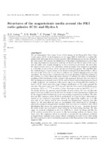 Structures of the Magnetoionic Media around the Fanaroff-Riley Class I Radio Galaxies 3C31 and Hydra A