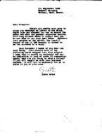 Grote Reber to Schuyler C. Reber, Jr re: Inquiry about reimbursement requested on 3/3/1958; request for Schuyler&#039;s business address