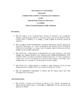TAPRA Memorandum of Understanding (unsigned), 7 February 2006