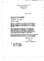Correspondence: Richard M. Emberson to Mr. Stump - Mott Core Drilling Company, May 1956