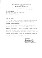M.Josephine Doty to Grote Reber re: Reber&#039;s request for glossy photo