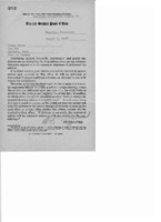 Postmaster, Memphis TN to Grote Reber re: Form letter: regs prohibit giving out addresses