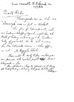 &quot;M.H.B.&quot; to Grote Reber re: Handwritten note on customs procedures for goods received in Hobart