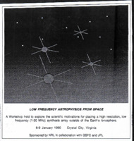 Low Frequency Radio Astronomy from Space Conference