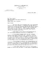 Charles H. Schauer to Grote Reber re: Response to Reber&#039;s letter of 1/19/1959