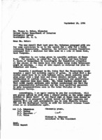 Correspondence: Richard M. Emberson to Thomas B. Nolan, September 1956