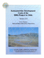 Estimated Site Development Costs of the MMA Project in Chile Version 2.0, 1999