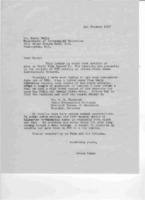Grote Reber to Harry Wells re: &quot;World Wide Spread F&quot; reprints sent; GR clears up address confusion