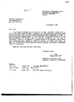 Woodruff T. Sullivan III to Research Corporation re: Request for copies of Reber proposals to Research Corp in 1950s and amounts granted