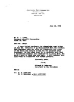 Correspondence: Richard M. Emberson to R.L. Lowry, July 1956