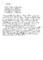 C. A. Schroeder to Grote Reber re: GR&#039;s notes from Schroeder&#039;s letter: information about lemon trees