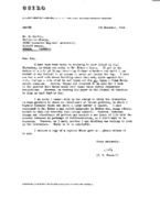 Otto H. Frankel to D. Martin re: Frankel&#039;s reply to Martin&#039;s letter of 9/21/1964 regarding mutated beans