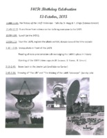 140 Foot Telescope 50th Anniversary Celebration - Program