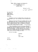 John D. Kraus to Grote Reber re: Thanks for GR&#039;s letter of 10/26/1963. Enclosed hog peanut seeds; asks about GR&#039;s low frequency measurements