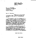 Grote Reber to J-L. Steinberg re: Description of current research project