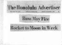 Russ May Fire Rocket to Moon in Week