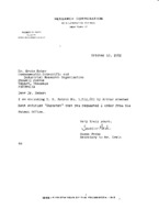 Susan Peeke to Grote Reber re: Sending requested patent