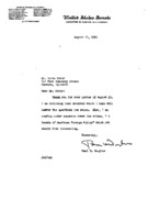 Senator Paul H. Douglas to Grote Reber re: Sending materials on US foreign policy