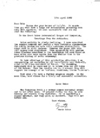 Grote Reber to Bob Gardner re: GR&#039;s reply to Gardner letter of 3/14/1972; sends message of greeting as requested; mentions that he is reorganizing and expanding old installation near Bothwell