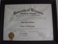 John D. Kraus PhD diploma, University of Michigan