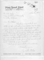 GR&#039;s reply to Arthur&#039;s letter of 10/1/1951