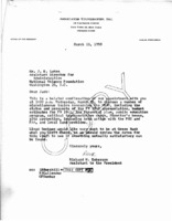 Correspondence: Richard M. Emberson to J.E. Luton, March 1959