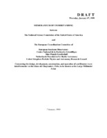 Memorandum of Understanding between The National Science Foundation of the United States of America and The European Co-ordination Committee of European Southern Observatory, Centre National de la Recherche Scientifique, Max-Planck-Gesellschaft, Netherlands Foundation for Radio Astronomy, United Kingdom Particle Physics and Astronomy Research Council, Concerning the design, development, construction, and operation of a millimeter-wave interferometer on the Llano de Chajnantor, Chile, to be known as the Large Millimeter Array - draft