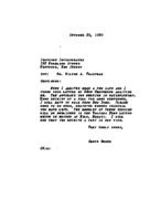 Grote Reber to Milton A. Trautman re: Reply to Trautman&#039;s 9/24/1958 letter
