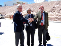 Handshake at ALMA Inauguration, 13 March 2013