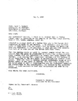 Covering letter with draft summary of 21 April 1958 meeting