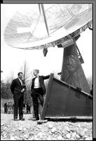 Harold &quot;Doc&quot; Ewen and Edward Purcell with Harvard Antenna, 1956